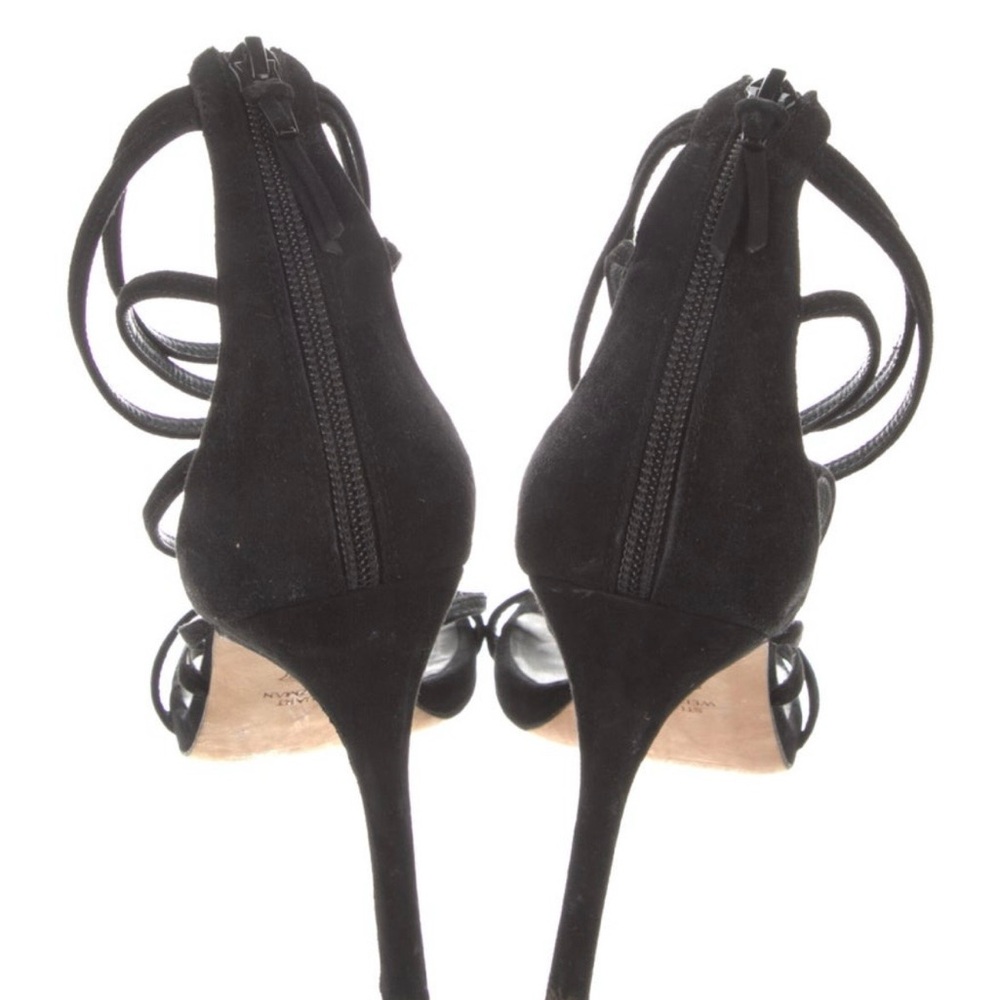 Stuart Weitzman Black Multi-Strap Suede Stiletto … - image 4